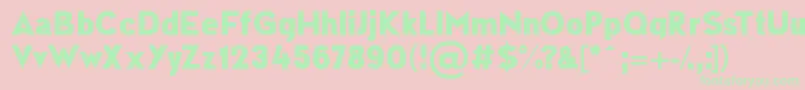 Weitere Informationen zur NEWSFLASH-Schriftart NEWSFLASH-Schriftart – Grüne Schriften auf rosa Hintergrund