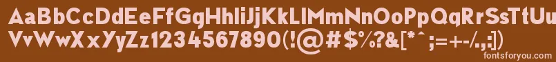 NEWSFLASH Font – Pink Fonts on Brown Background