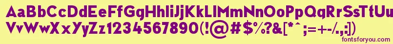 NEWSFLASH Font – Purple Fonts on Yellow Background