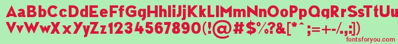 NEWSFLASH Font – Red Fonts on Green Background
