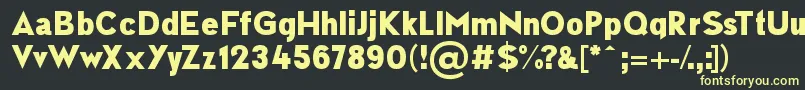 NEWSFLASH Font – Yellow Fonts on Black Background