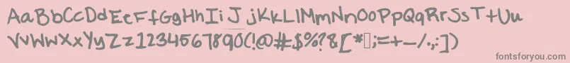 Victoria Font – Gray Fonts on Pink Background