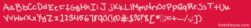 Victoria Font – Pink Fonts on Red Background
