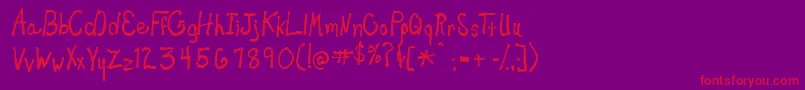 NEWTOY   Font – Red Fonts on Purple Background