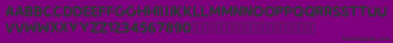 フォントNewtype – 紫の背景に黒い文字