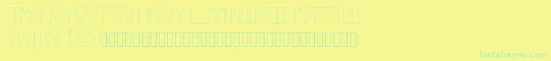 NewWorld Font – Green Fonts on Yellow Background