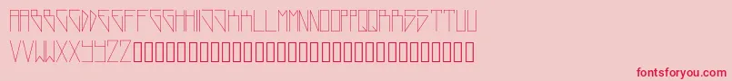 NewWorld-Schriftart – Rote Schriften auf rosa Hintergrund