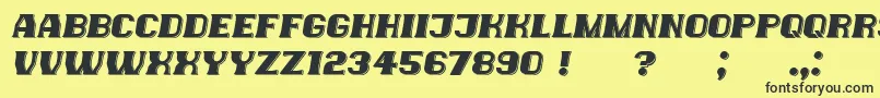 Fonte NewYorkers Italic – fontes pretas em um fundo amarelo