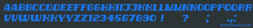 NewYorkers Italic Font – Blue Fonts on Black Background