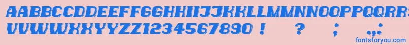 Шрифт NewYorkers Italic – синие шрифты на розовом фоне