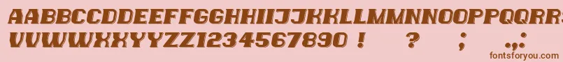 Fonte NewYorkers Italic – fontes marrons em um fundo rosa