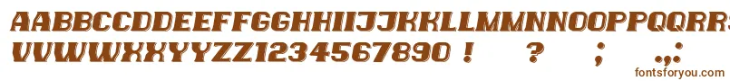 NewYorkers Italic Font – Brown Fonts on White Background