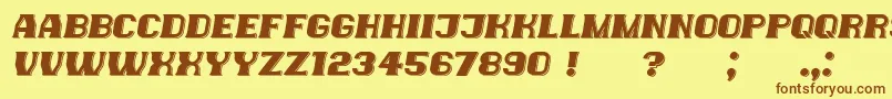 NewYorkers Italic Font – Brown Fonts on Yellow Background