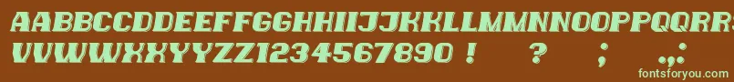 NewYorkers Italic Font – Green Fonts on Brown Background