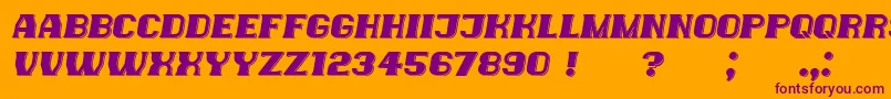 NewYorkers Italic Font – Purple Fonts on Orange Background