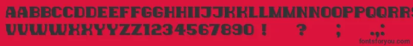Fonte NewYorkers – fontes pretas em um fundo vermelho
