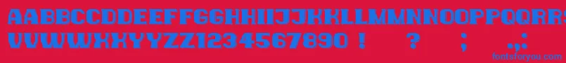 NewYorkers Font – Blue Fonts on Red Background