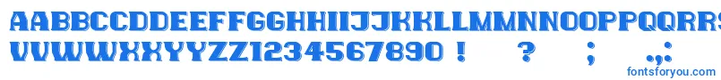 フォントNewYorkers – 白い背景に青い文字