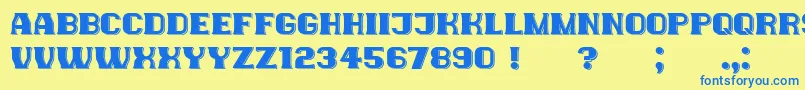 NewYorkers Font – Blue Fonts on Yellow Background