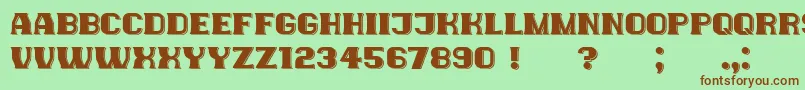 NewYorkers Font – Brown Fonts on Green Background
