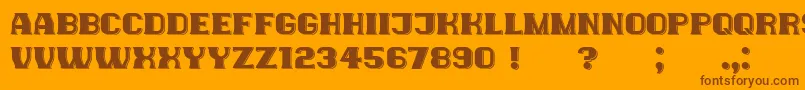 Saiba mais sobre a fonte NewYorkers Fonte NewYorkers – fontes marrons em um fundo laranja