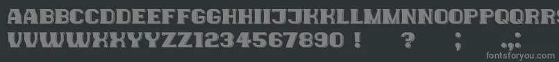 フォントNewYorkers – 黒い背景に灰色の文字