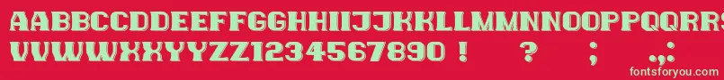 NewYorkers Font – Green Fonts on Red Background