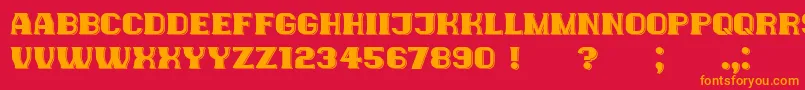 NewYorkers Font – Orange Fonts on Red Background