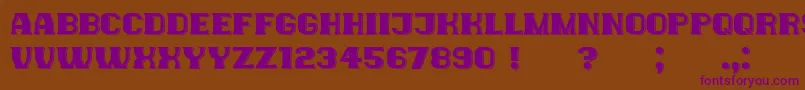 NewYorkers Font – Purple Fonts on Brown Background