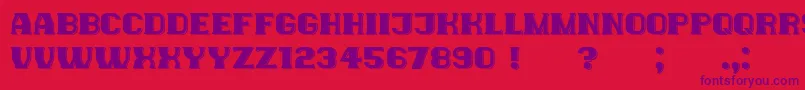 NewYorkers Font – Purple Fonts on Red Background