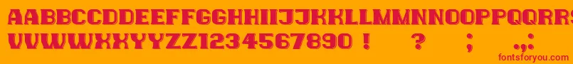 NewYorkers Font – Red Fonts on Orange Background