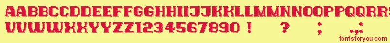 フォントNewYorkers – 赤い文字の黄色い背景