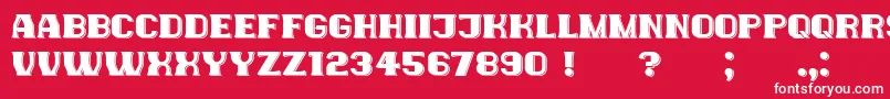 NewYorkers Font – White Fonts on Red Background