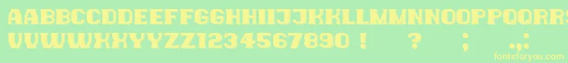 NewYorkers Font – Yellow Fonts on Green Background