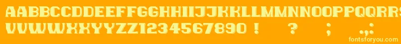 NewYorkers Font – Yellow Fonts on Orange Background