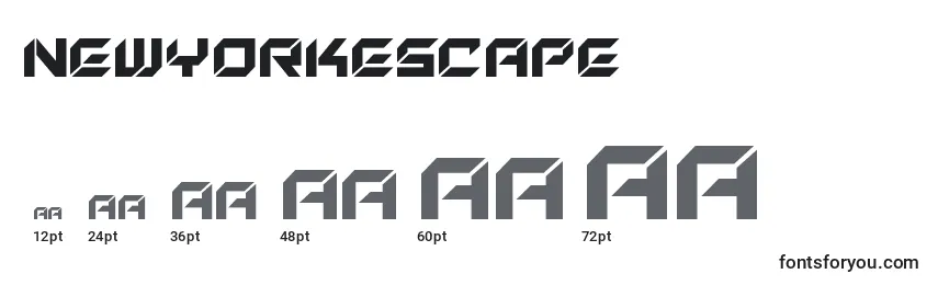 Размеры шрифта Newyorkescape (135545)