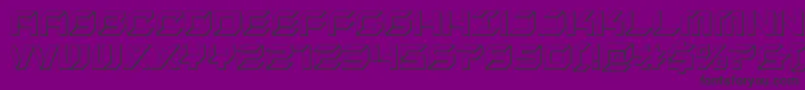 newyorkescape3d-Schriftart – Schwarze Schriften auf violettem Hintergrund