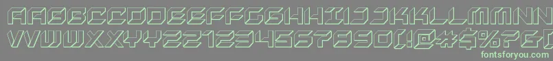 newyorkescape3d-Schriftart – Grüne Schriften auf grauem Hintergrund