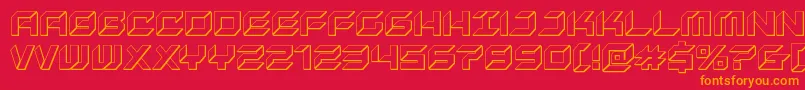 newyorkescape3d Font – Orange Fonts on Red Background