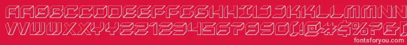 newyorkescape3d Font – Pink Fonts on Red Background