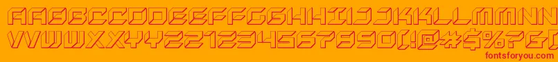 newyorkescape3d Font – Red Fonts on Orange Background