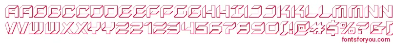 newyorkescape3d-Schriftart – Rote Schriften auf weißem Hintergrund