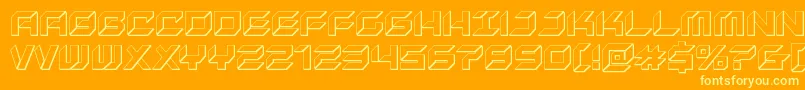En savoir plus sur la police newyorkescape3d Police newyorkescape3d – polices jaunes sur fond orange