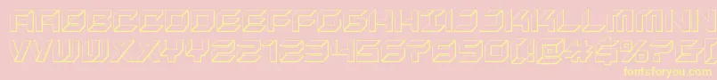 newyorkescape3d Font – Yellow Fonts on Pink Background