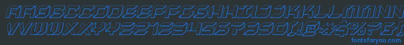 newyorkescape3dital Font – Blue Fonts on Black Background