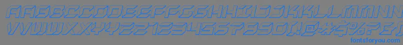 newyorkescape3dital Font – Blue Fonts on Gray Background