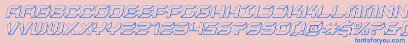 フォントnewyorkescape3dital – ピンクの背景に青い文字