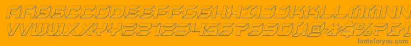 newyorkescape3dital Font – Gray Fonts on Orange Background