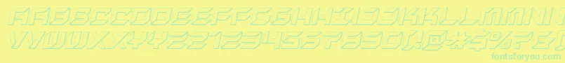 newyorkescape3dital-Schriftart – Grüne Schriften auf gelbem Hintergrund