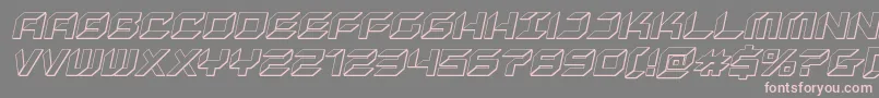 Fonte newyorkescape3dital – fontes rosa em um fundo cinza